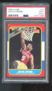 1986-87 Fleer #31 Julius Erving Dr. J. PSA 9 (OC) Graded Basketball Card 86-87 - Picture 1 of 2
