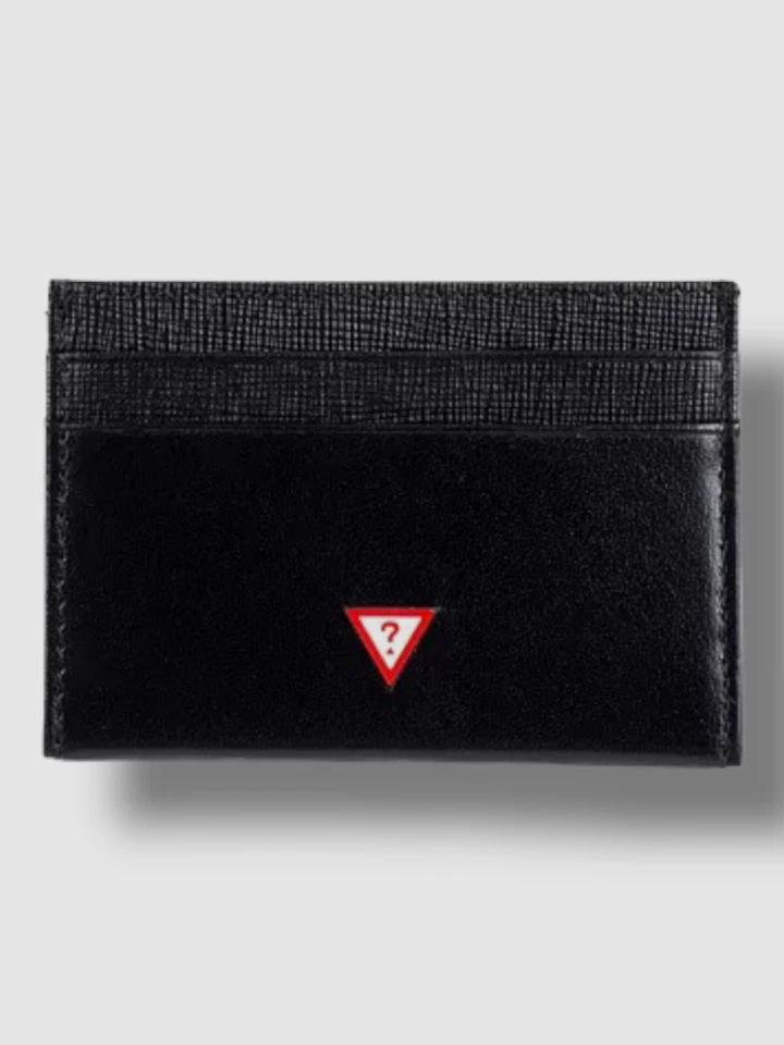 $23 Guess мужской черный логотип карты чехол из натуральной кожи бумажник - Изображение 1 из 1