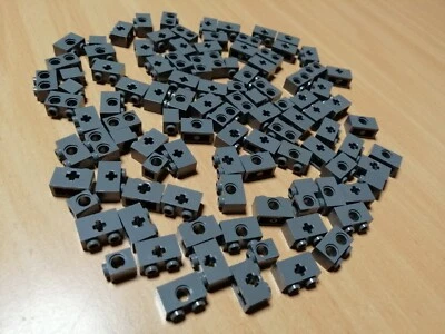 LEGO Technic Konvolut kleiner Lochsteine dunkelgrau / Technik grau - Bild 1 von 4