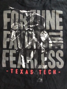 Camiseta manga larga XL Texas Tech Red Raiders Fortune Favors the Fearless para hombre - Imagen 1 de 8