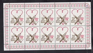 A 31 ) Germany 2016 Day of the stamp "Love Letters" Sheet 10 MNH Stamps - Picture 1 of 1
