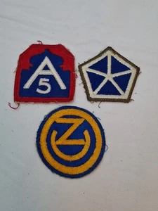 3 Vintage WW2 Military Patches 102nd Infantry - 5th Army - Picture 1 of 6