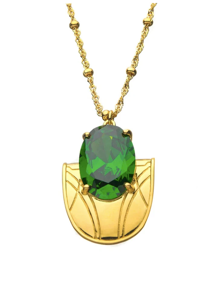 Colar RockLove Loki Chestplate folheado a ouro 18k prata esterlina Marvel Disney - Imagem 1 de 1