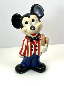 1977 Walt Disney Ceramic Mickey Mouse Figure Statue/Holding Top Hat - Picture 1 of 19