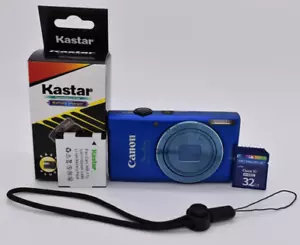 Canon PowerShot ELPH 115 IS Digital Camera Blue 16.0MP 5x Optical Zoom - Tested✅ - Picture 1 of 11