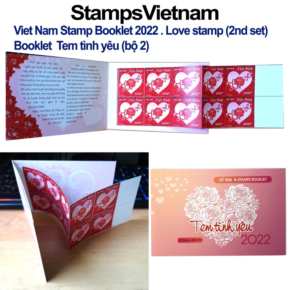 Viet Nam Stamp Booklet 2022 . Love stamp (2nd set) - Image 1 of 1