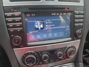Per Mercedes Benz Classe C W203 Autoradio Android 13 GPS SatNav CarPlay BT - Foto 1 di 13