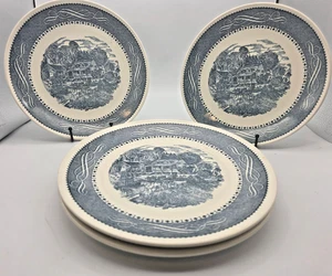 Juego de 4 platos de cena Taylor Smith Currier Ives Taylor Ironstone 10 3/8" - Imagen 1 de 9