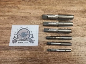 6pc. NOS BRUBAKER Fine Thread, 4 Flute UNF Plug Taps - Picture 1 of 13