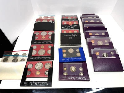 1974-1990 Clad Proof Sets (19 sets) U.S. Mint Original Government Packaging OGP - Image 1 of 4