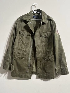 Polo Ralph Lauren Military Jacket Kids  Green US Army Field Utility - Picture 1 of 7