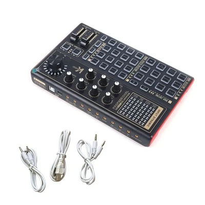 K300 Podcast Recording Equipment Mixer Voice Live Sound Card DJ Audio Bluetooth - Image 1 of 4