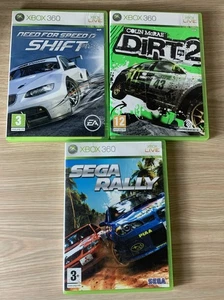 SEGA Rally, Need for speed Shift & Colin McRae Dirt 2 (Microsoft Xbox 360) - Picture 1 of 15
