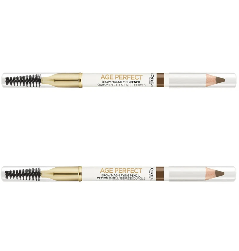 Упаковка из 2 L'Oreal Paris Age идеальный увеличительный карандаш для бровей, мягкий коричневый 202 - Изображение 1 из 4