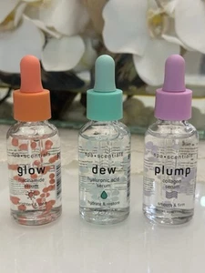 Spa Scentials Serum Set Glow Dew Plump Collagen Hydrating Niacinamide NEW - Picture 1 of 3