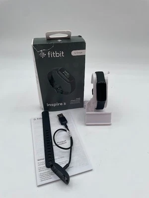 Fitbit Inspire 3 пульсометр здоровья и фитнес-трекер черный б/у - Изображение 1 из 4