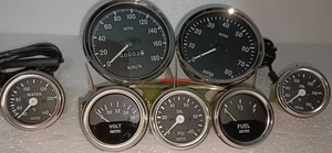 Smiths 52 mm Kit Water Temp+Oil Teamp+Fuel+Volt+Oil Pressure+Speedo+Tacho 100 mm - Bild 1 von 5