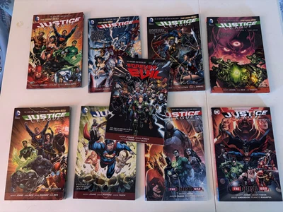 New 52 Justice League by Geoff Johns TPB Set Vol 1 2 3 4 5 6 7 8 Forever Evil - Image 1 of 2