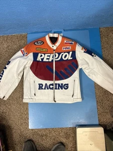 Vintage Repsol Leather Racing Jacket SIZE XL - Bild 1 von 11