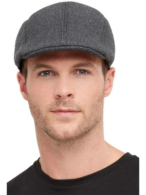 Adilt's Gris Años 20 Gángster Newsboy Sombrero Plano Disfraz Accesorio Foto 1 de 2