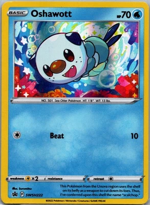 Oshawott -  (Cosmo Holo), SWSH: Sword & Shield Promo Cards, SWSH222, Promo - Image 1 of 2