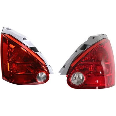 Halogen Tail Light Set For 2004-2008 Nissan Maxima Clear & Red Lens 2Pcs - Image 1 of 4