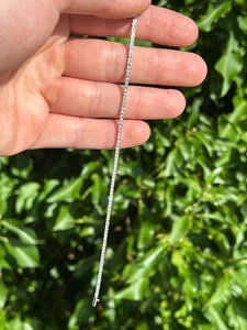Platinum diamond 1ct natural tennis bracelet 4.6 grams - Picture 1 of 10