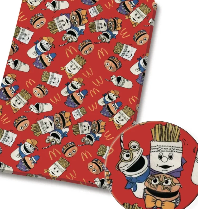 Tecido de algodão McDonalds personagem fast food meia jarda (18” x 55”) 26332 - Imagem 1 de 1