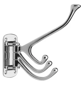 Brainerd Chrom drehbarer Mantel- & Huthaken mit quadratischer Basis NEU - Bild 1 von 3