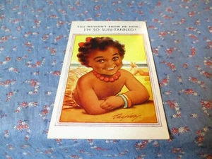 Old Postcard I'm So Sun-Tanned You Wouldn't Know Me Now - Picture 1 of 2