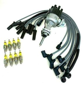 Distributor + Wire Set + Spark Plugs For Dodge Charger Plymouth Fury  (K7) 165