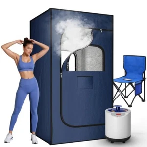 Portable Steam Sauna for Home 101.44oz Steamer, Remote Control, Folding Chair - Picture 1 of 5