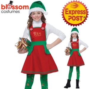 CK1340 Elf in Charge Santa Helper Christmas Xmas Fancy Dress Up Girls Costume - Picture 1 of 2