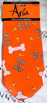 Bandanas para perros Aria Trick-or-Treat, naranja Foto 1 de 2