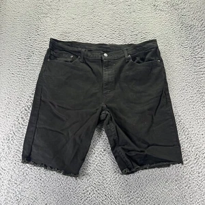 Levis 511 Denim Shorts Mens Size 38 Black Dark Wash Cotton Stretch - Picture 1 of 10