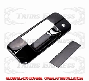 ajuste: Cubierta de mango de puerta trasera para Toyota Tundra 2007-2013 sin orificio de cámara brillo negro - Imagen 1 de 1