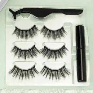 3 Pairs Wispy Lashes Cat Eye Russian Strip Lashes Natural - Picture 1 of 4
