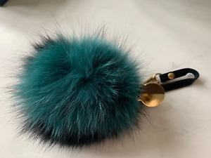GUM by Gianni Chiarini  Bag Charm Fox Fur Pom Pom