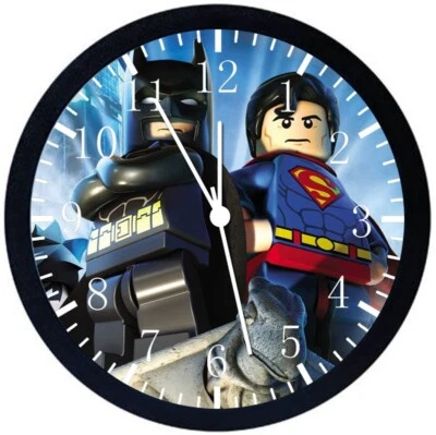 Superman Batman Wall Clock 12" Large Personalized option with adding names E138 - Image 1 of 4