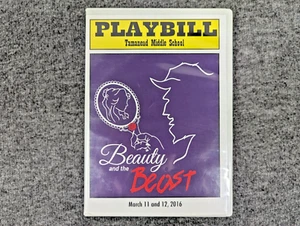 Beauty And The Beast DVD (2016) Playbill, Tamanend Middle School - Picture 1 of 3