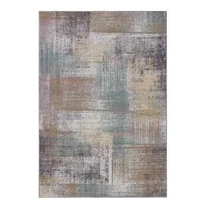 Ara Washable Geometric Patchwork Abstract Non Slip Indoor Area Rug Or Runner - Picture 1 of 65