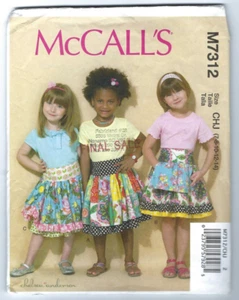 McCalls 7312 Girls Skirts Pattern Sz 7 - 14 Skirts With Ruffle Variations - Picture 1 of 2