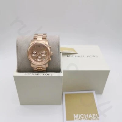 Reloj para mujer Michael Kors MK5128 Runway oro rosa acero inoxidable 38 mm moda Foto 1 de 4