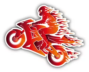 Flamy Biker Auto Autoaufkleber Aufkleber - ''GRÖSSEN'' - Bild 1 von 1