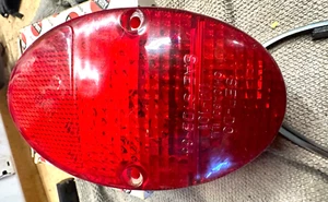 1962 Voltswagen VW Bug Tail Light Lens NOS Aftermarket RED with Surround - Picture 1 of 9