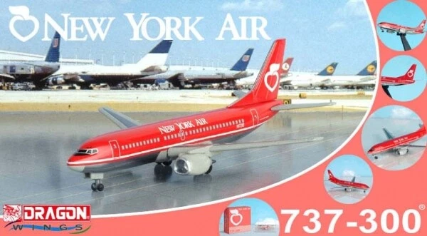 Dragon Wings 55545 NEW YORK AIR 737-300 VINTAGE WITH CLEAR BOX Scale Model 1:400 - Image 1 of 1