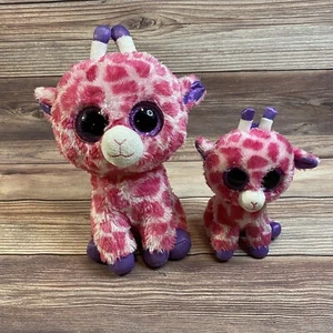 Ty Beanie Boos Twigs The Pink Giraffe Set - Without Tags - Picture 1 of 5