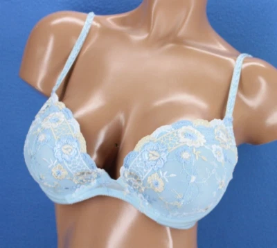 Sears VTG Underwire Lined T-shirt Blue Bra Size 36C #D7256 - Image 1 of 4