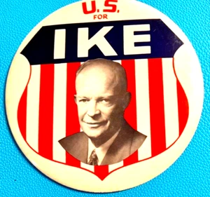 EE. UU. para IKE 6" pulgadas pinback y botones o me gusta Ike! Soporta como una foto de escritorio! - Imagen 1 de 7