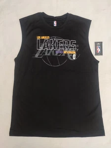 Ultra Game NBA Los Angeles Lakers Mens Size L Black Cut Off Muscle T-Shirt NWT - Picture 1 of 7